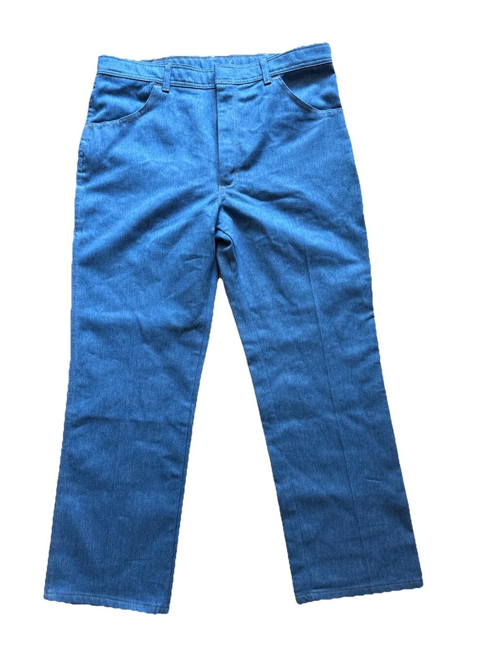 Mens Wrangler Western Pants 56% Cotton 44% Polyester Blue 38/29 Made in USA